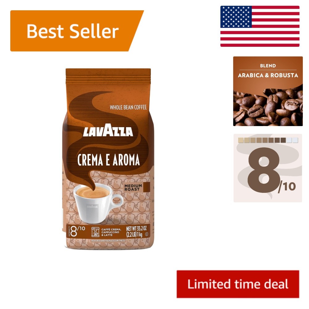 Gourmet 35.2 oz Crema E Aroma Whole Bean Coffee – Intense Flavor & Long Crema