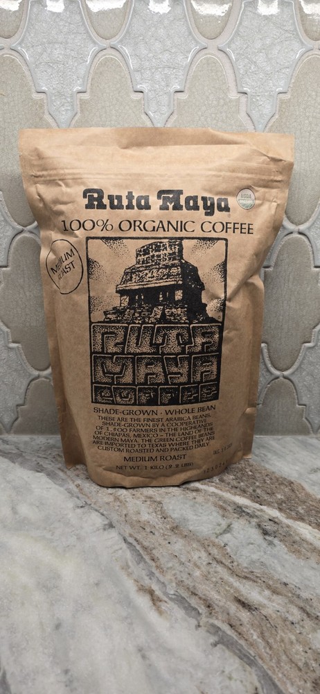 Ruta Maya Organic Coffee Medium Roast Whole Bean- 2.2 Lbs. US Seller Exp 02/2027