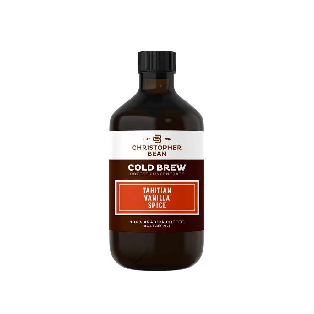 Christopher Bean Tahitian Vanilla Spice Cold Brew-Smooth & Spiced Coffee Bottle