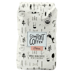 MT Comfort Organic Peru Coffee, Medium Roast, Whole Bean, 2.5 lbs