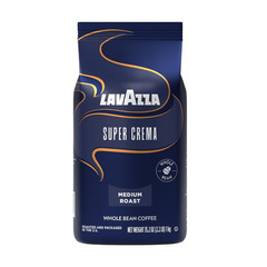 Lavazza Super Crema Whole Bean Coffee, Medium Espresso Roast, Arabica and Robust