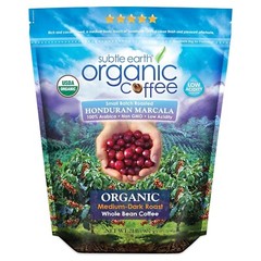 Subtle Earth Organic Coffee – Medium-Dark Roast – Whole Bean Coffee 100% Arabica