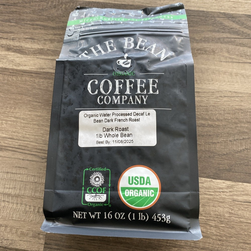 The Bean Organic Coffee Organic WaterProcessed Decaf Le Bean Dark French Roast/6
