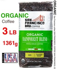 3 lbs, San Francisco Bay Organic Rainforest Blend Whole Bean Coffee,( 1361 g )
