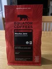 Equator Coffees, Mocha Java Blend, Organic Whole Bean Coffee, Medium Dark Roast,