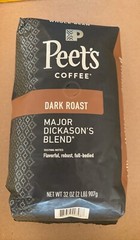 Peet’s Coffee Dark Roast Whole Bean, Major Dickason’s Blend (3/ 907g EXP 01/2026