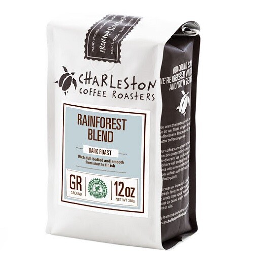 Charleston Coffee Roasters Rainforest Blend Dark Roast Ground Coffee