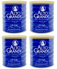 Alto Grande Coffee 100 Arabica Super Premium 8.8 Ounce Pack of 4 Blue Cans