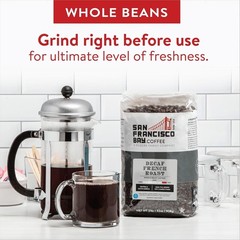 Decaf French Roast Whole Bean Coffee – 2LB Swiss Water Decaffeinated