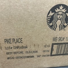 Starbucks PIKE PLACE Medium Roast WHOLE BEAN Coffee 12 oz – 6 PACK BB 07/2026