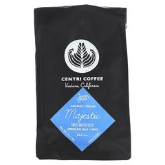 Centri Coffee, Organic Majestic, Chocolate Malt + Spice, Whole Bean, Decaf, 12