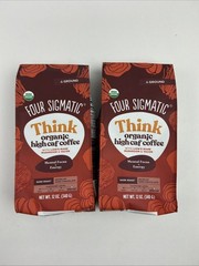 2 Pack Four Sigmatic Think Organic Ground Coffee Lions Mane Mushroom BB 07/26