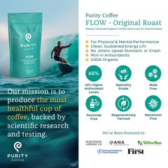 Purity Coffee FLOW Original Medium Roast Whole Bean 12oz Bag | Specialty-Grad…