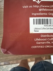 LIFEBOOST Dark Organic Coffee Beans – Single Origin Non-Gmo Dark Roast Low Acid
