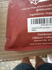 LIFEBOOST Dark Organic Coffee Beans – Single Origin Non-Gmo Dark Roast Low Acid