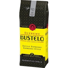 Supreme by Bustelo Whole Bean Espresso Coffee, 16-Ounce 16 Ounce (Pack of 1)