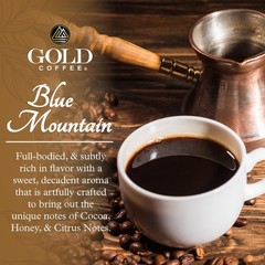 Gold Coffee Co. Blue Mountain Premium Blend – Medium Roast, Whole Bean 100% A…