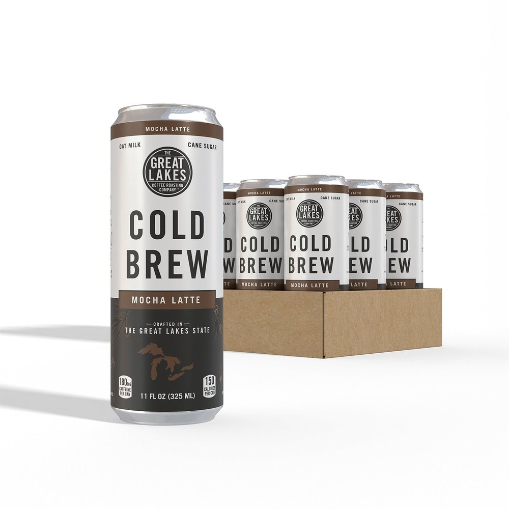 (Pack of 12) The Great Lakes Coffee Roasted Coffee Mocha Latte RTD Beve 11 Fl Oz