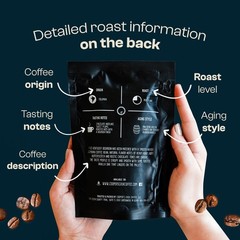 Bourbon Barrel Aged Coffee Ground Set Single Origin, 3 PCS 4 Ounce Pack Bag