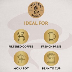 Lavazza Organic Tierra Whole Bean Coffee 2.2 lb Light Roast Italian Blend