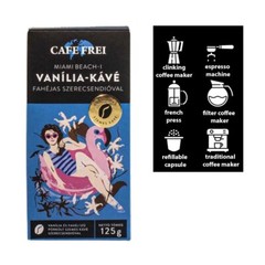 Cafe Frei Vanilla Flavored Roasted Arabica Coffee with Cinnamon, Nutmeg 125gx10