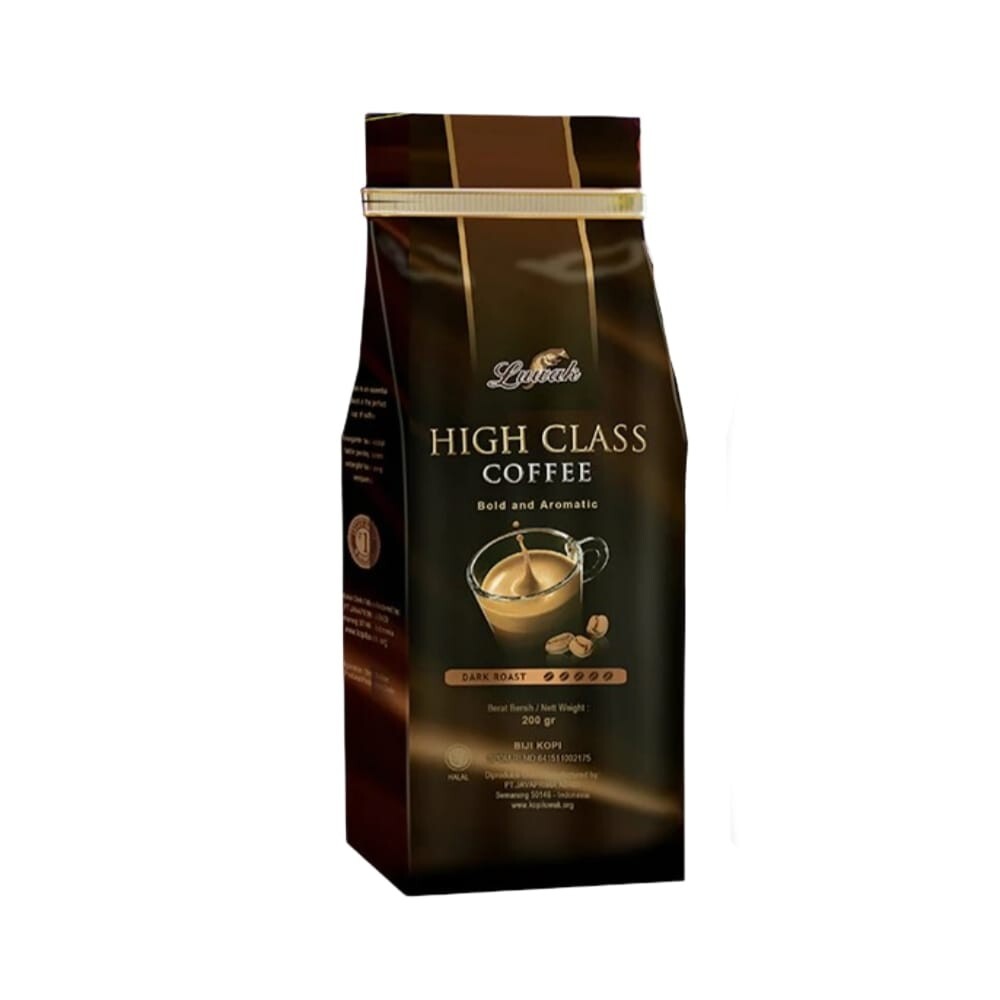 Luwak, High Class Coffee, Dark Roast, 200g, Beans (Pack of 1)