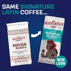 Mayan Blend Organic Whole Bean Coffee, 2 lb – Medium Roast & Silky-Smooth Flavor