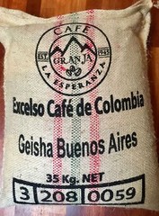 Coffee Beans, GEISHA Colombia La Esperanza Granja Medium Roast 5 / 1 Pound Bags
