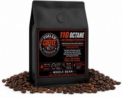 FUELED BY COFFEE 110 Octane High-Performance Espresso Blend 8oz Bag Whole Bean