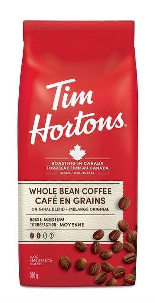Tim Hortons Whole Bean Original Blend Ground Coffee,Medium Roast,12 oz.