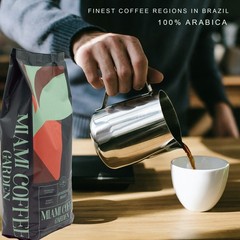 Miami Coffee Garden, 2lb Brazilian Premium Coffee, Rich and Balanced, Arabica