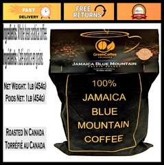 100% Jamaican Blue Mountain Coffee – City Roast, 1LB Fresh Roasted Beans