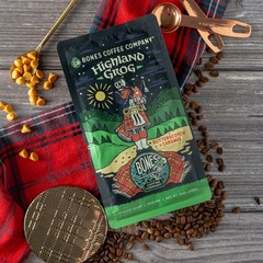 Highland Grog, Butterscotch Caramel Flavored Coffee, Medium Roast Low Acid Ar…