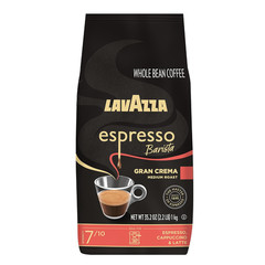 Lavazza Espresso Barista Gran Crema Whole Bean Coffee 2.2Lb Dark Roast 35.2Oz