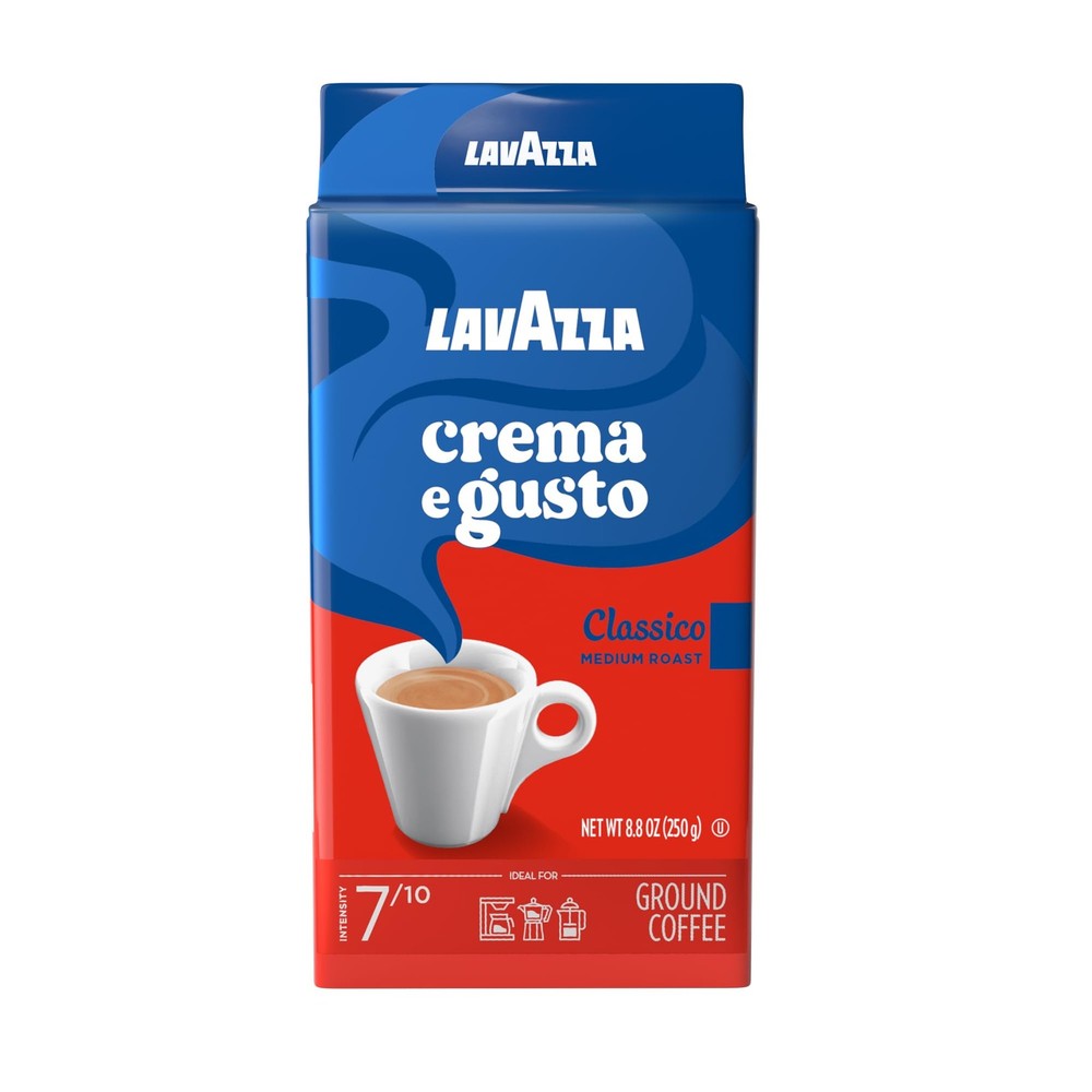 Lavazza Crema E Gusto Ground Coffee Medium Roast Arabica And Robusta Blend 8.8