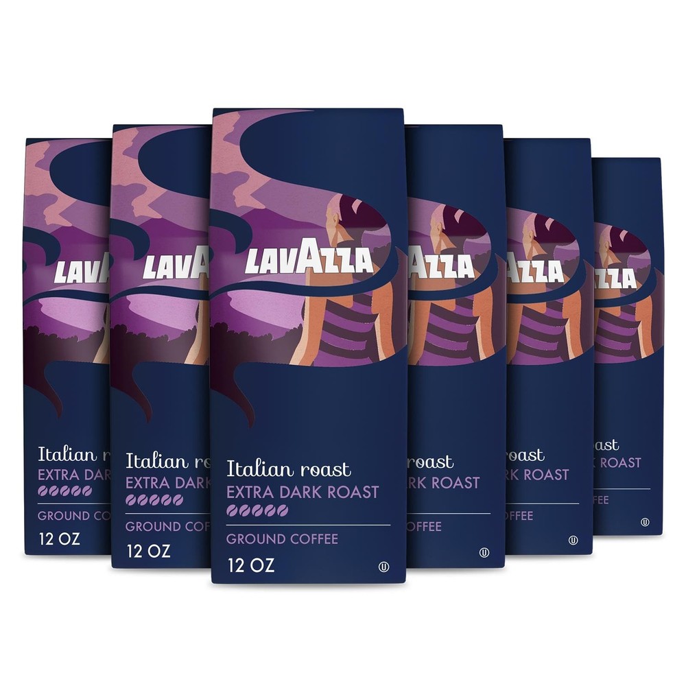 Lavazza Italian Roast Ground Coffee 6 12 Ounce (Pack of 6), Original Version