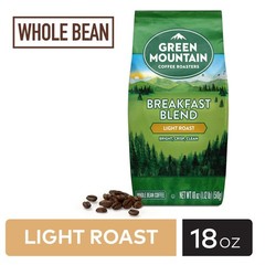 Green Mountain Coffee Roasters Breakfast Blend, 18 Ounce (Pack of 1), Black