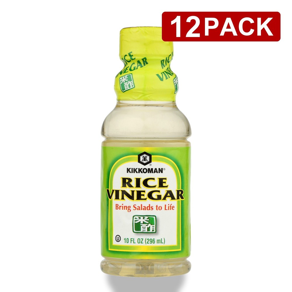 Kikkoman 10 Fl Oz Rice Vinegar Bottle 12 Pack
