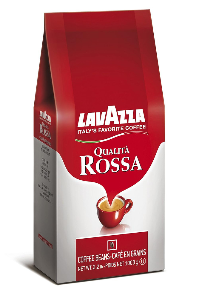 Qualità Rossa Whole Bean Coffee, Medium Roast, Arabica and Robusta Blend, 2.2 Lb
