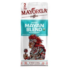 Mayan Blend Organic Whole Bean Coffee, 2 lb – Medium Roast & Silky-Smooth Flavor