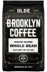 Brooklyn Coffee House Blend Medium Roast Whole Beans – Freshly Roasted 5Lb