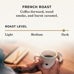 Peet’s French Roast Dark Roast Whole Bean Coffee 18 Ounce Bold and Smoky