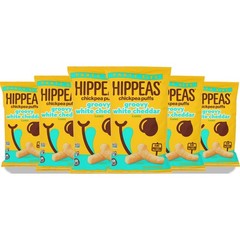Hippeas Chickpea Puffs White Cheddar Flavor 8 Ounce Oz 6 Pack