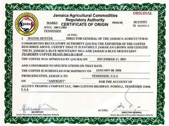 100 Percent Grade 1 Jamaica Blue Mountain Unroasted Green Coffee Beans Bulk