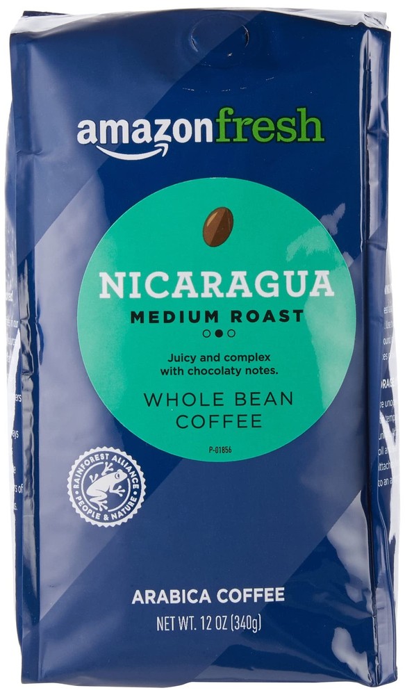 Fresh, Nicaragua Whole Bean Coffee, Medium Roast, 12 Oz