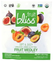Organic Fruit Bliss Dried Medley Apricots Plums Figs 5 Oz Pouch 6 Pack