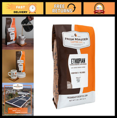 Ethiopian Yirgacheffe Whole Bean Coffee, Medium Roast, Kosher, 2 lb Fresh Roaste