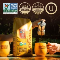 Mayorga Decaf Coffee 2lb Bag Dark Roast Organic Swiss 32 Ounce (Pack of 1)