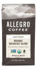 Allegro Coffee Organic Breakfast Blend Whole Bean 12 Ounce (Pack of 1)