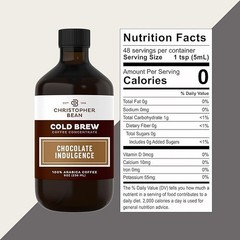 Christopher Bean Chocolate Indulgence Cold Brew Coffee Bottle-100% Arabica Beans